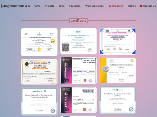 SRC/pages/certificates screenshot