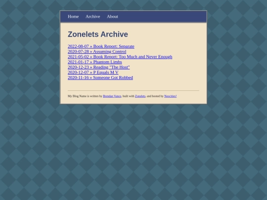 archive screenshot