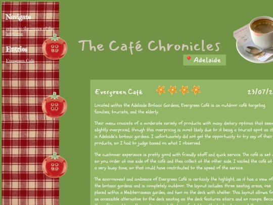 cafe-reviews screenshot