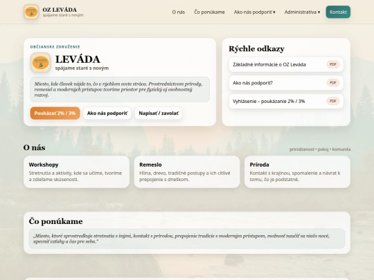 OZ_Levada_Website screenshot