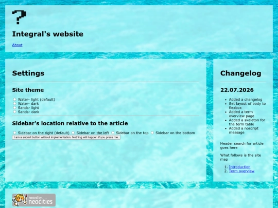 settings screenshot