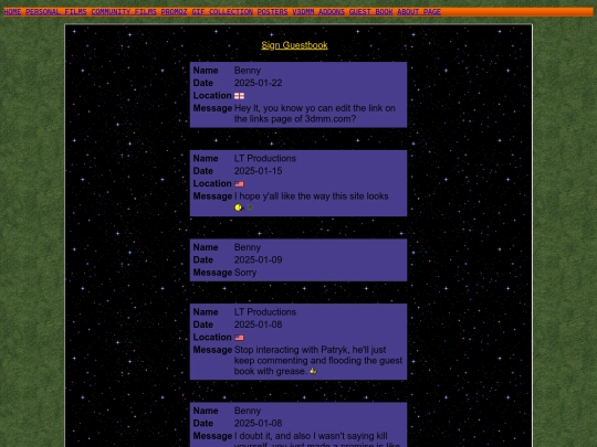 guestbook screenshot
