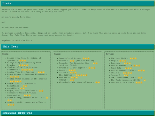 lists/lists screenshot