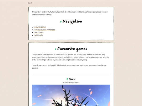 interests screenshot