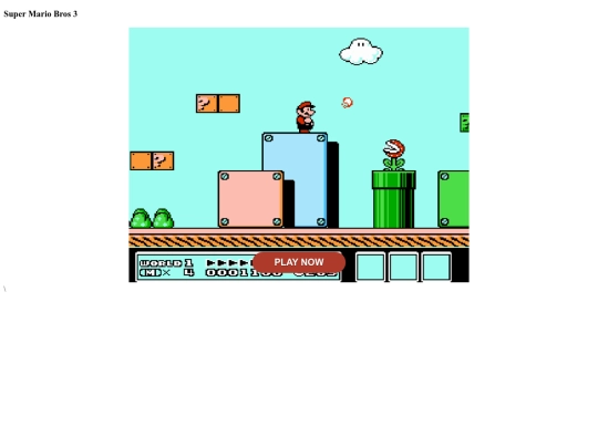 HTML5/HTML5Games/Game/Super-Mario-Bros-3 screenshot