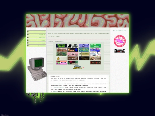 links screenshot