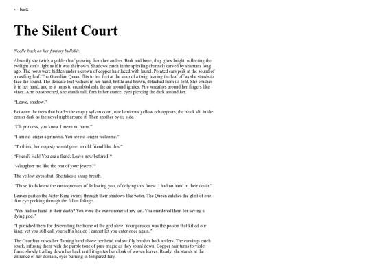 TheSilentCourt screenshot