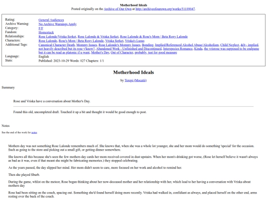 Motherhood_Ideals screenshot