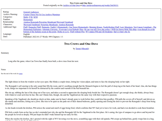 Two_Crows_and_One_Dove screenshot