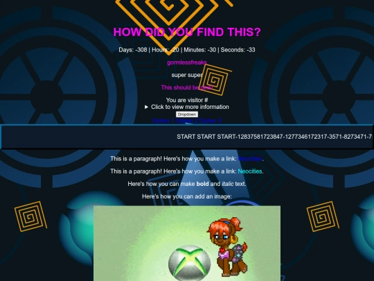 testingpage screenshot