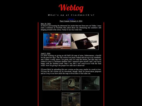 weblog screenshot