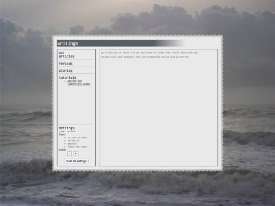 writing screenshot