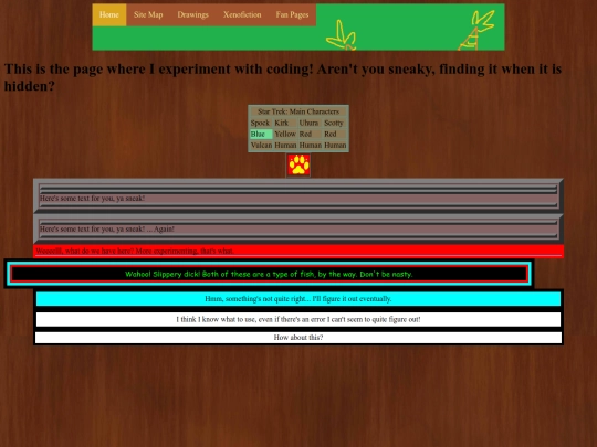 test/tables screenshot