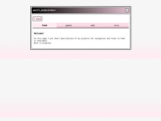 projects screenshot