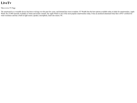 pages/livetv screenshot