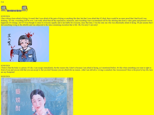 diary screenshot