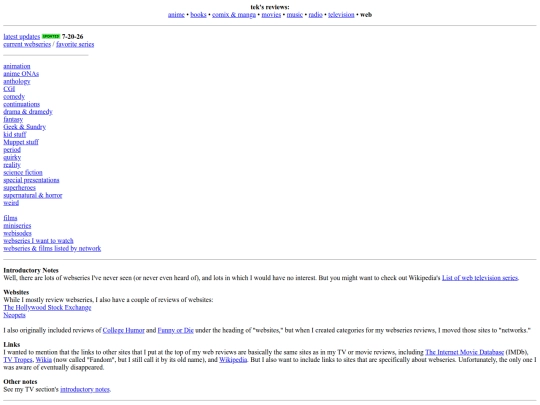 web/Sites screenshot