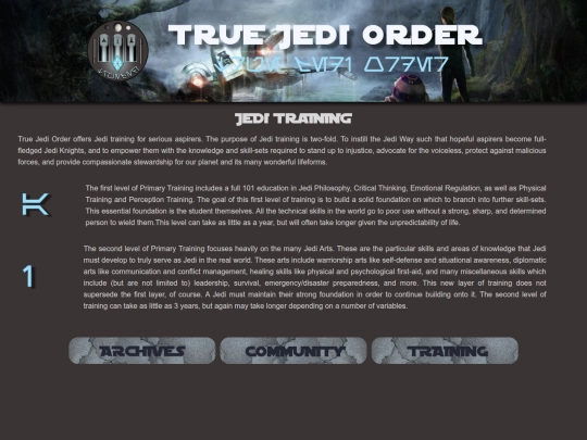 training screenshot