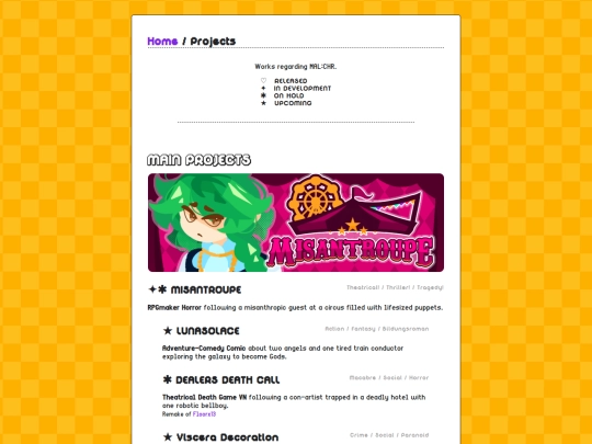 projects screenshot