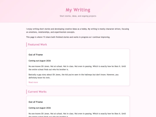writing screenshot