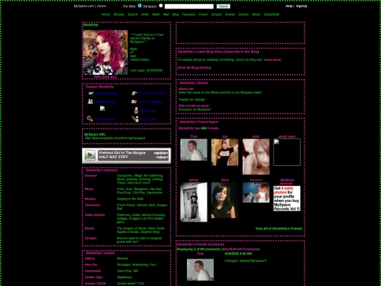 myspace screenshot