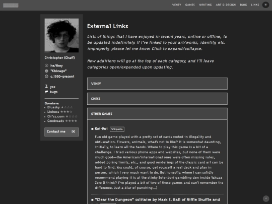 links screenshot