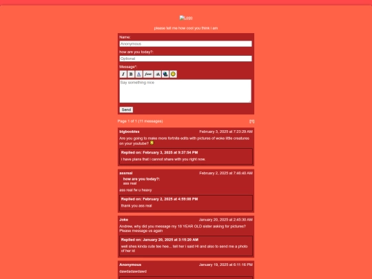 guestbook screenshot