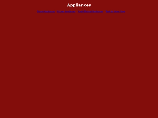 Appliances screenshot