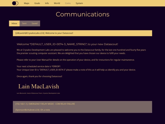 Coms screenshot