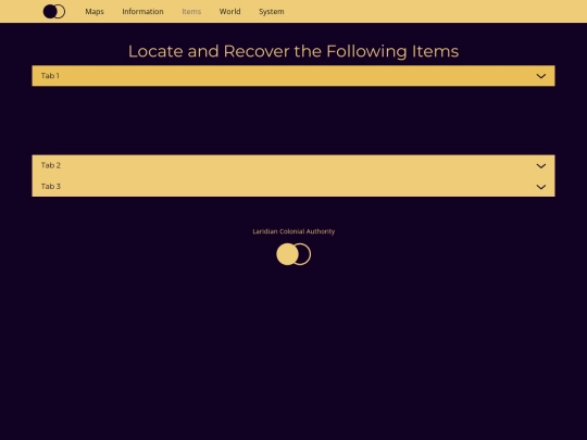 Items screenshot