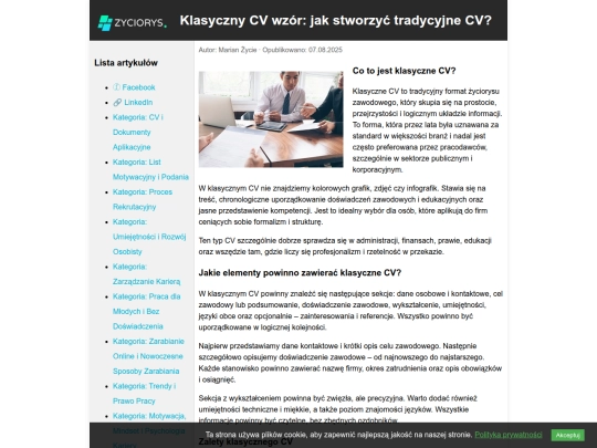 cv-klasyczny screenshot