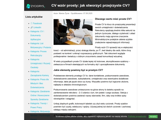cv-wzor-prosty screenshot