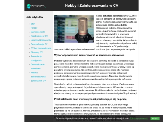 hobby-zainteresowania screenshot