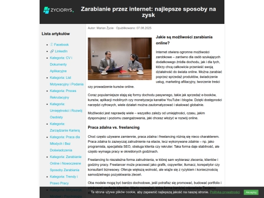 zarabianie-przez-internet screenshot