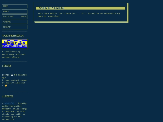 writing screenshot