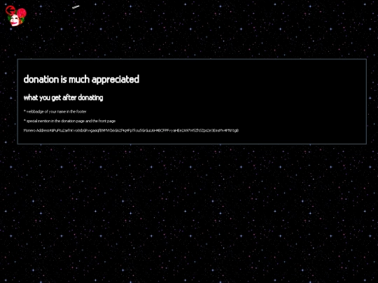pages/donate screenshot