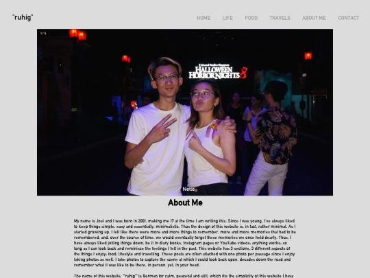 aboutme screenshot