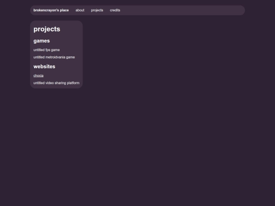 projects screenshot