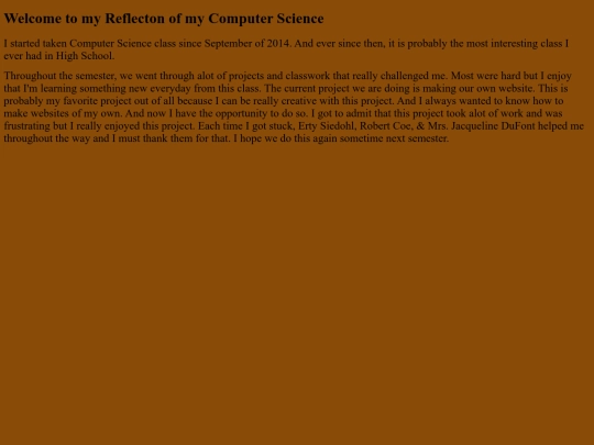 Class screenshot