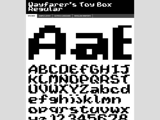 webfontkit-20240810-182405/wayfarers-toy-box-demo screenshot