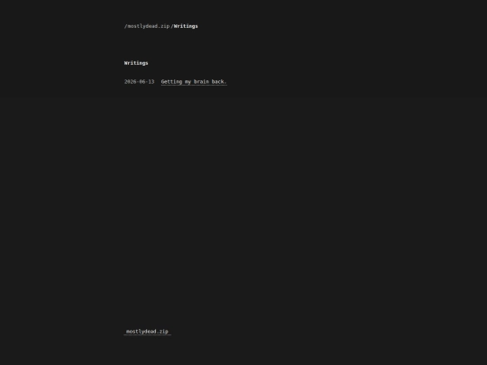 writings screenshot