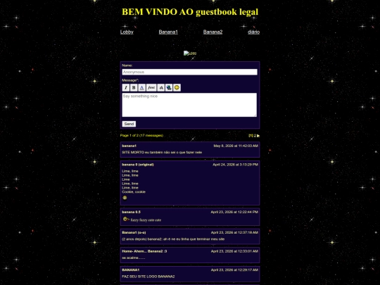 guestbook screenshot