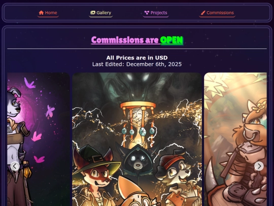 commissions screenshot
