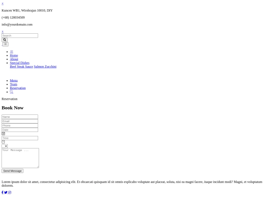 resto si/reservation screenshot