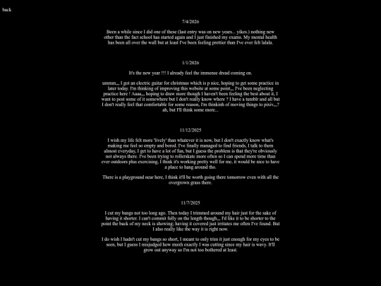 diary screenshot