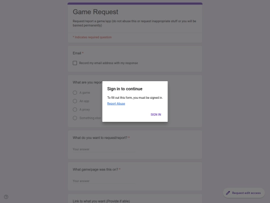dev/reqformedit screenshot