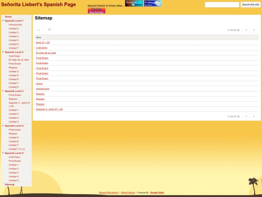list screenshot