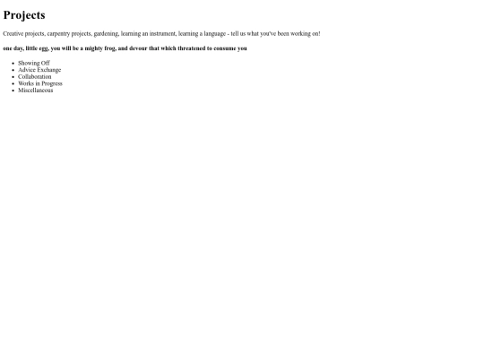 Projects screenshot