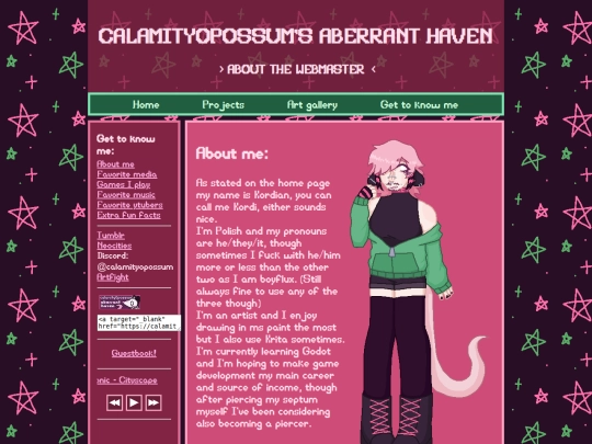 about-me screenshot