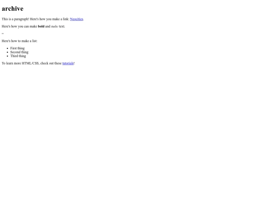 archive screenshot